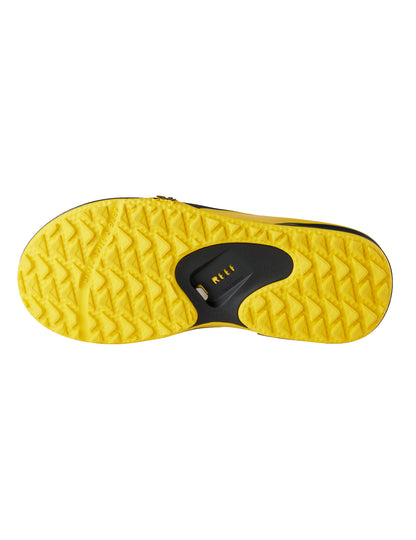 Reef Fanning Pregame Sandals in Black/Yellow