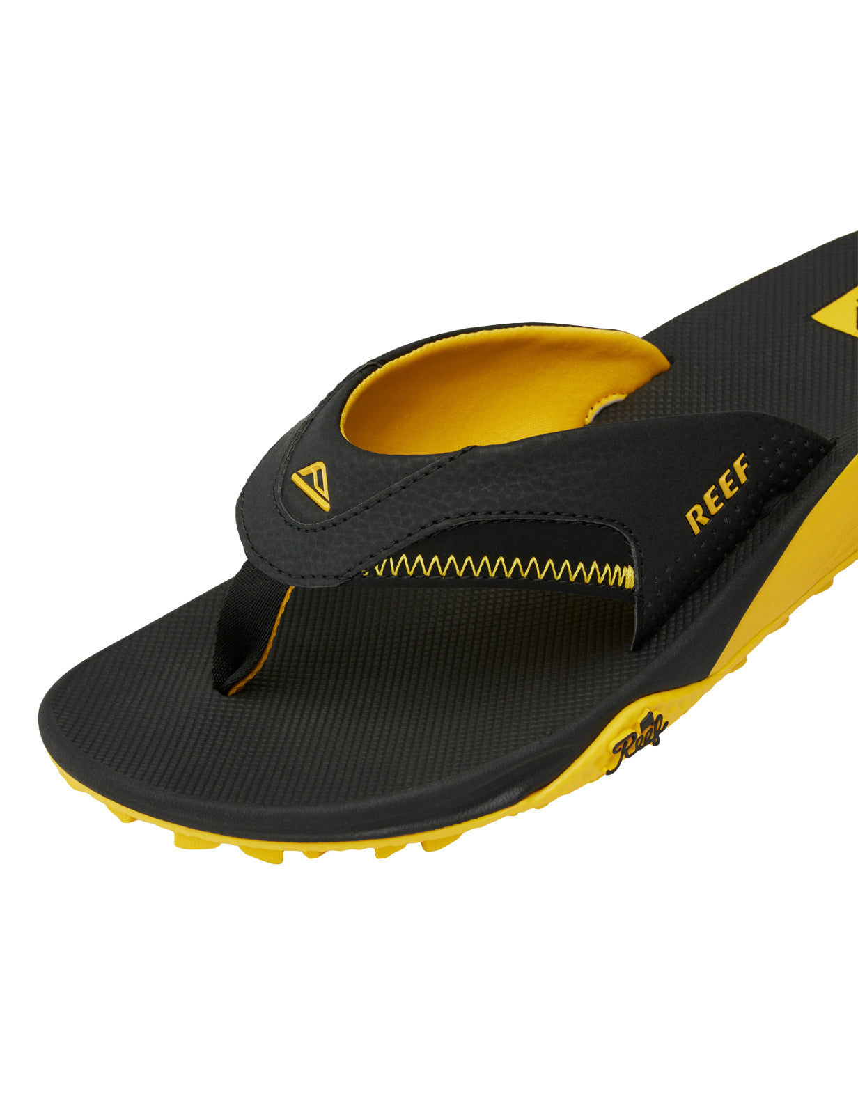 Reef Fanning Pregame Sandals in Black/Yellow