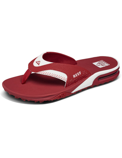 Reef Fanning Pregame Sandals in Crimson/White