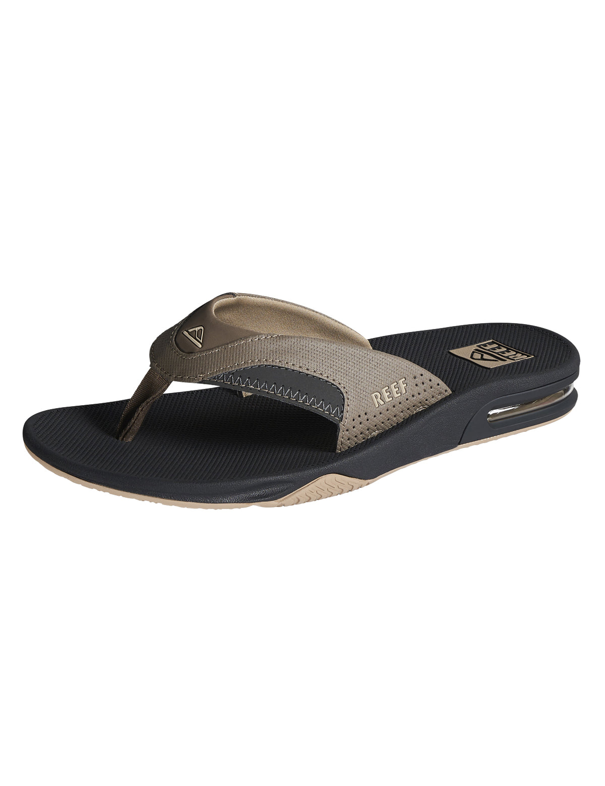 Reef Fanning Sandals in Fossil/Raven