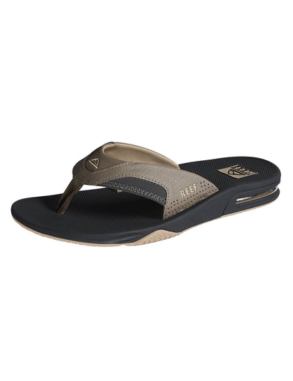 Reef Fanning Sandals in Fossil/Raven