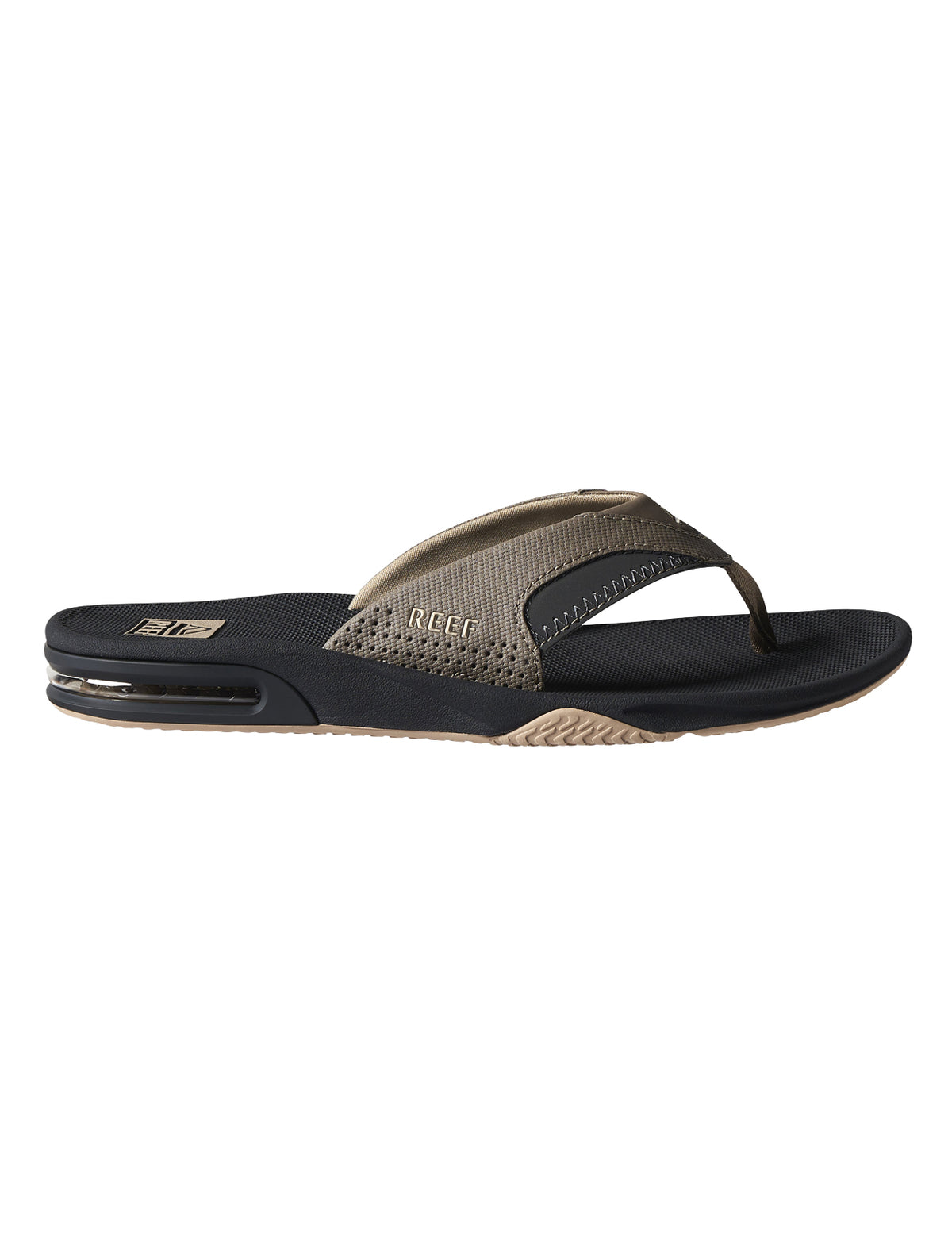Reef Fanning Sandals in Fossil/Raven