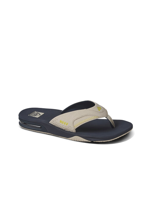 Reef Fanning Sandals in Navy/Oak/Lime