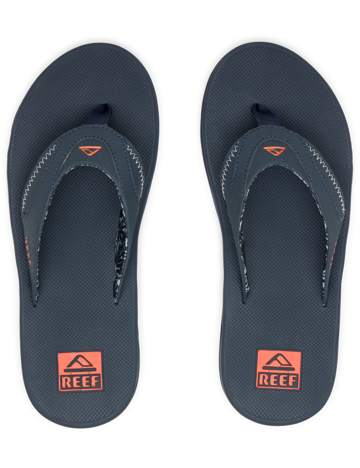 Reef Fanning Sandals in Navy/Orange Tropic