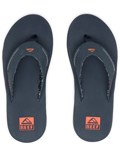 Reef Fanning Sandals in Navy/Orange Tropic