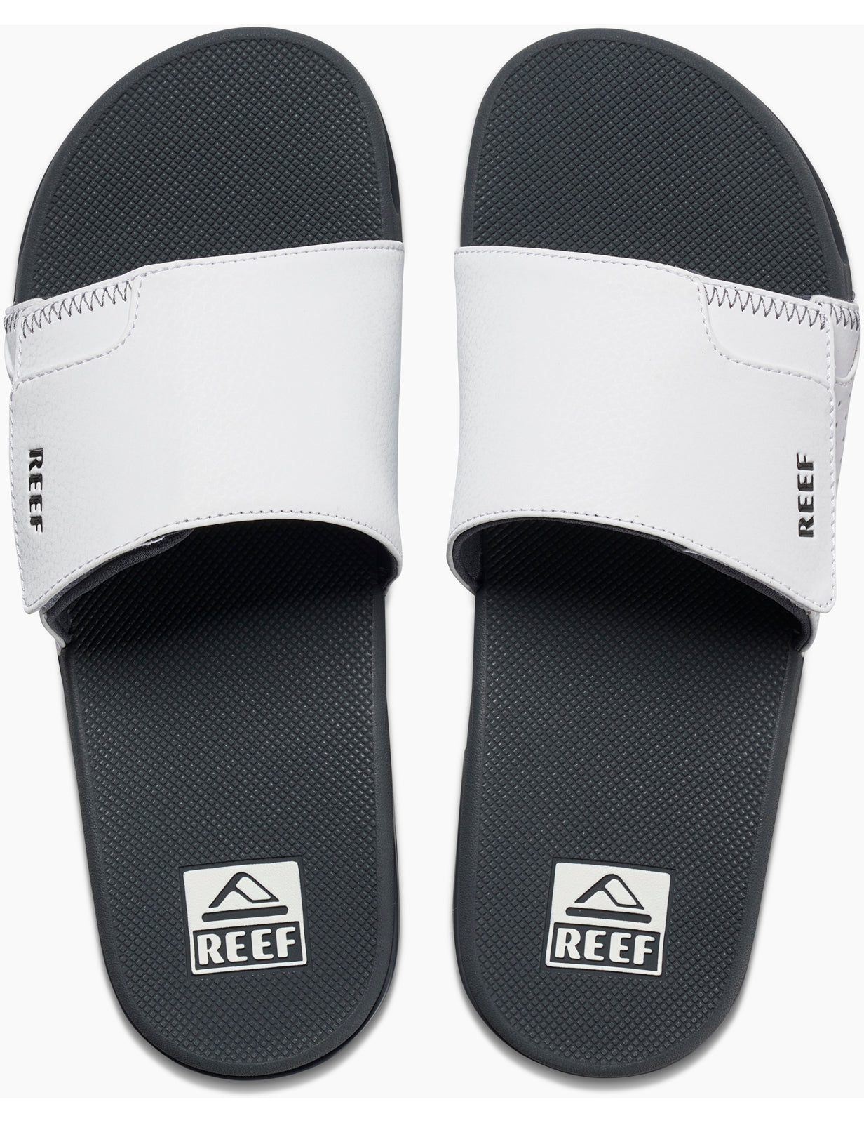 Claquettes Reef Fanning Slide en gris/blanc