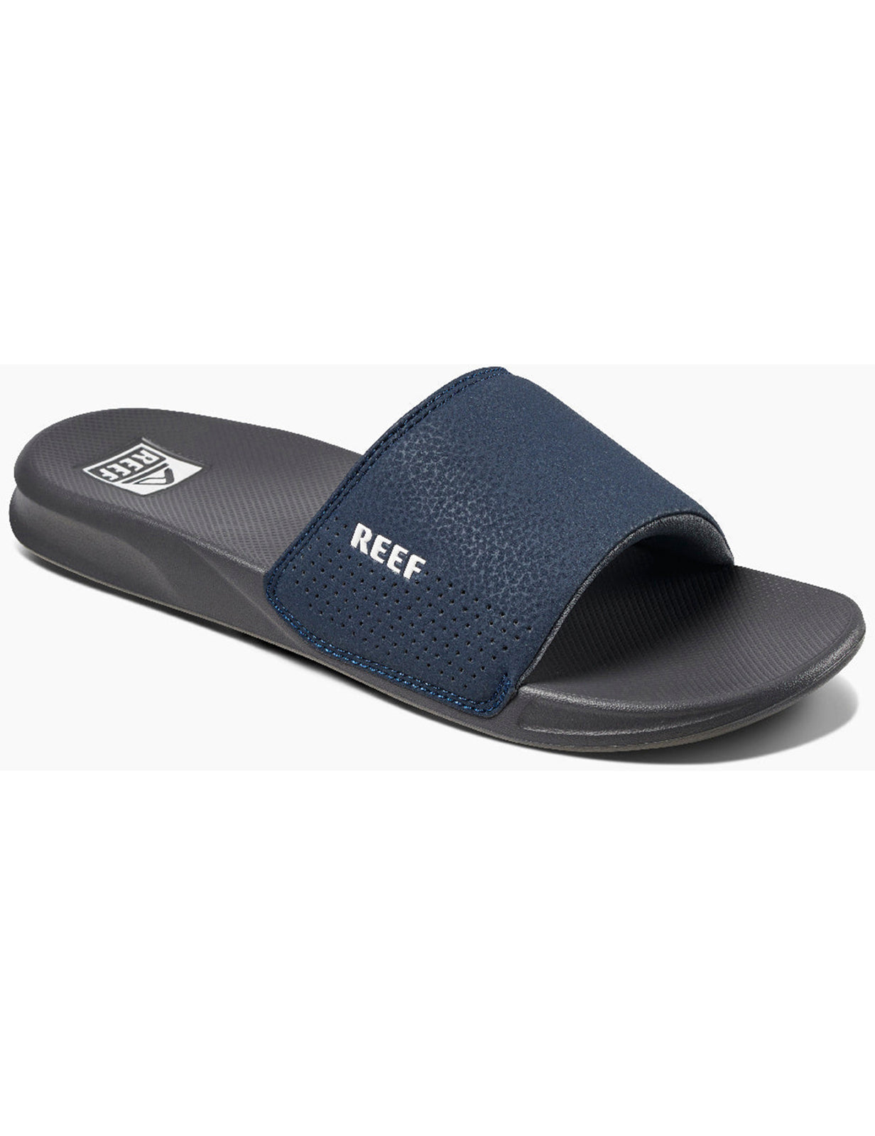 Reef One Slide Sliders in Navy/White