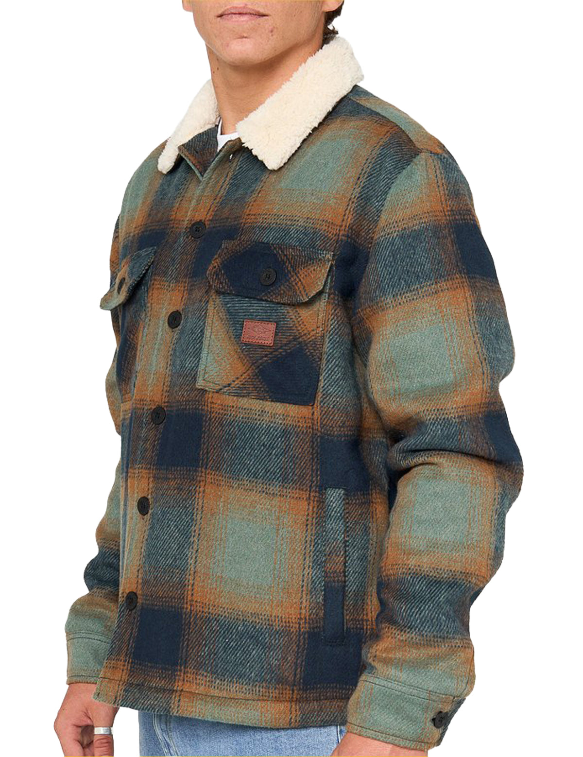 Rip Curl Bells Sherpa Jacket in Cactus Green