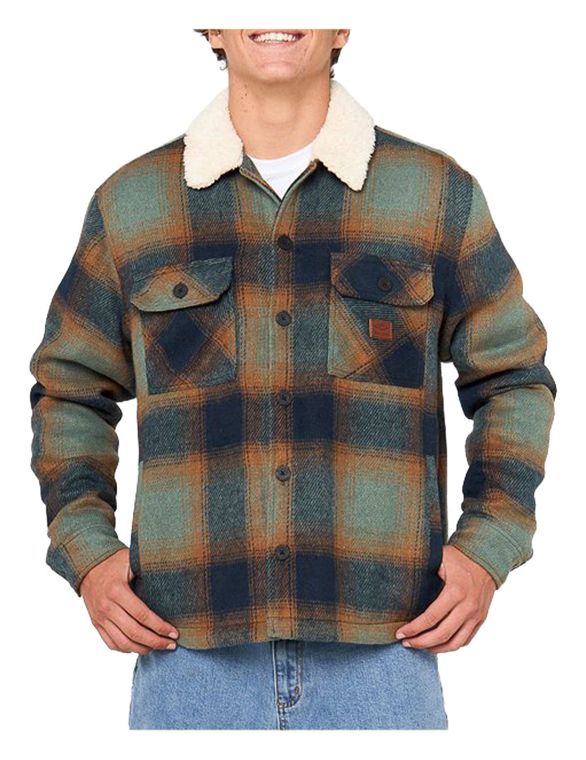 Rip Curl Bells Sherpa Jacket in Cactus Green