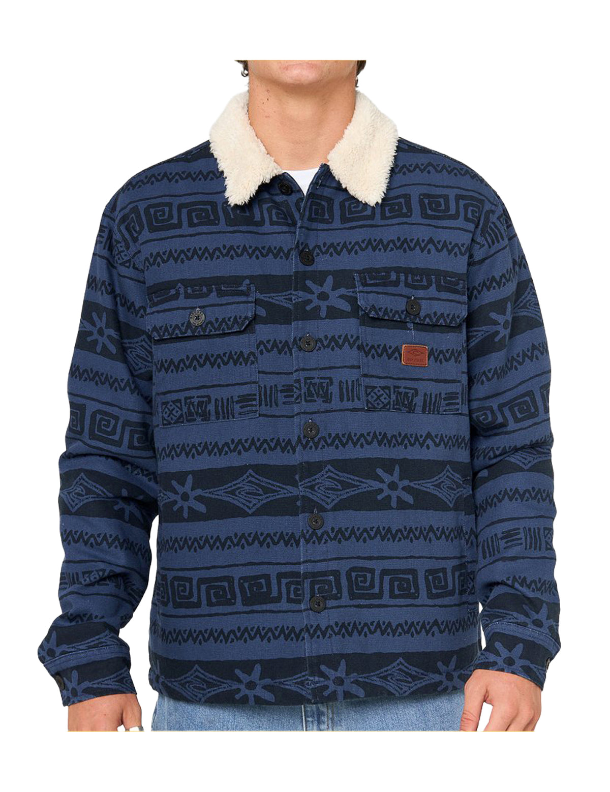 Rip Curl Bells Sherpa Jacket in Light Navy