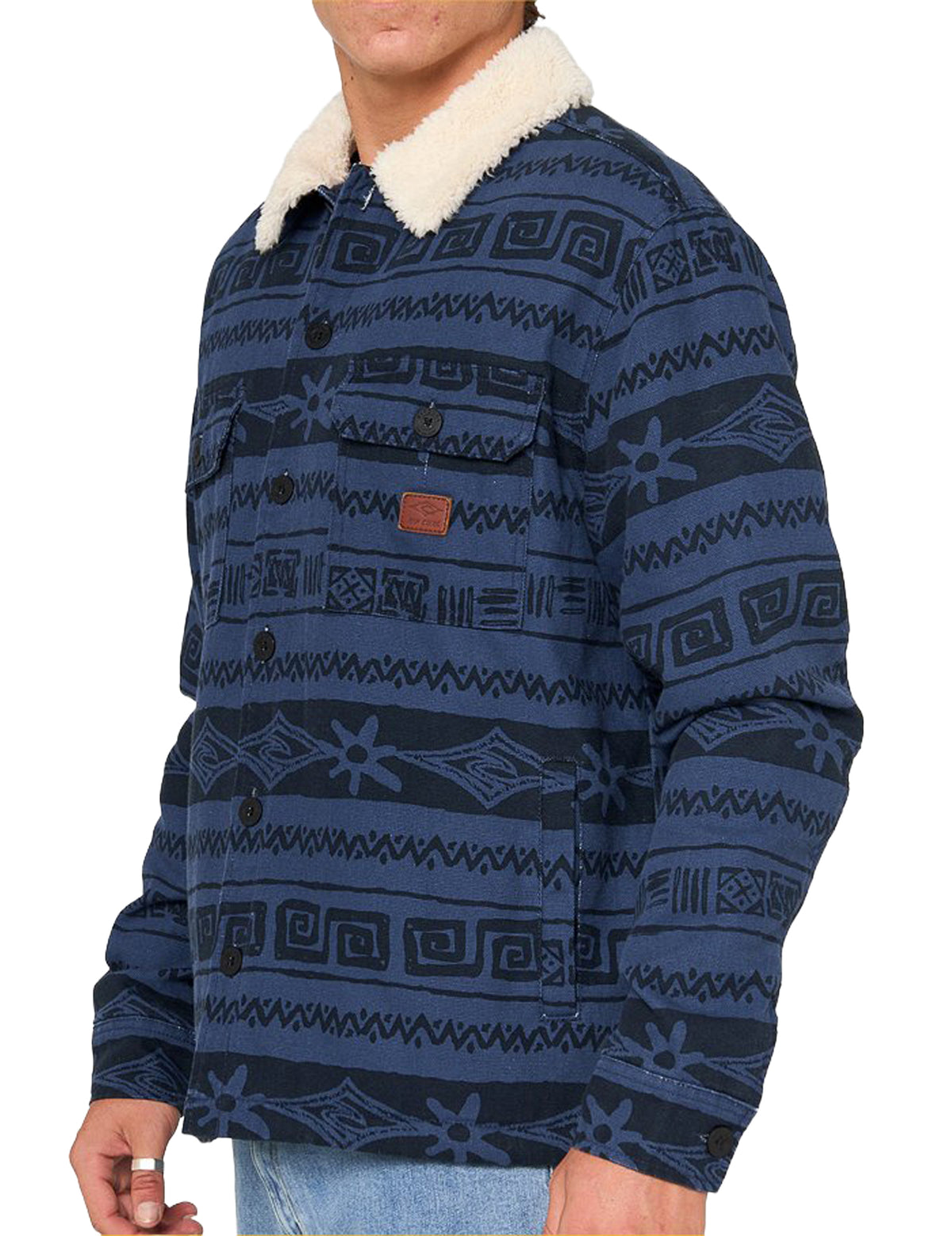 Rip Curl Bells Sherpa Jacket in Light Navy