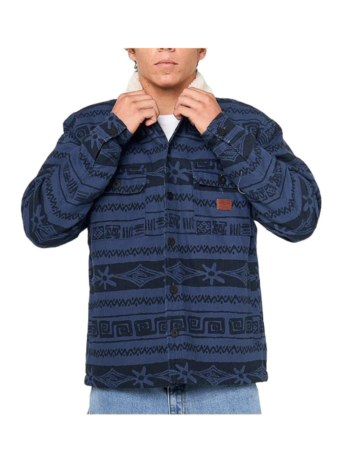 Rip Curl Bells Sherpa Jacket in Light Navy