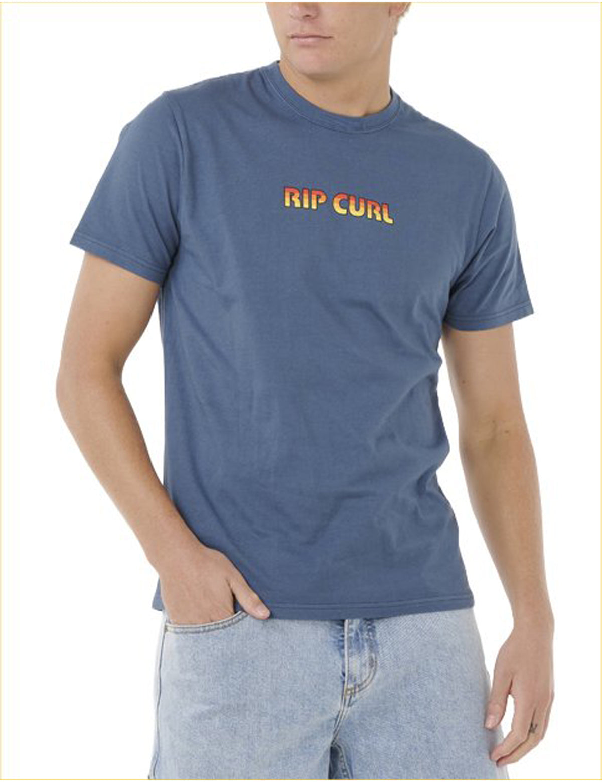 Rip Curl Big Mumma Icon Short Sleeve T-Shirt in Light Navy