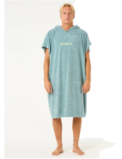Rip Curl Brand Hooded Changing Robe in Blue Lagoon
