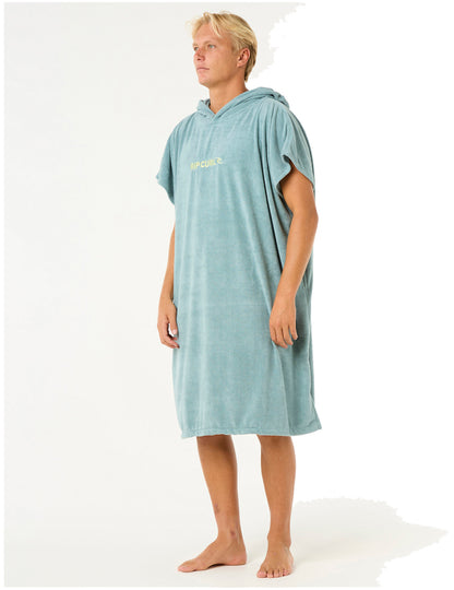 Rip Curl Brand Hooded Changing Robe in Blue Lagoon