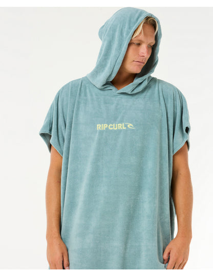 Rip Curl Brand Hooded Changing Robe in Blue Lagoon