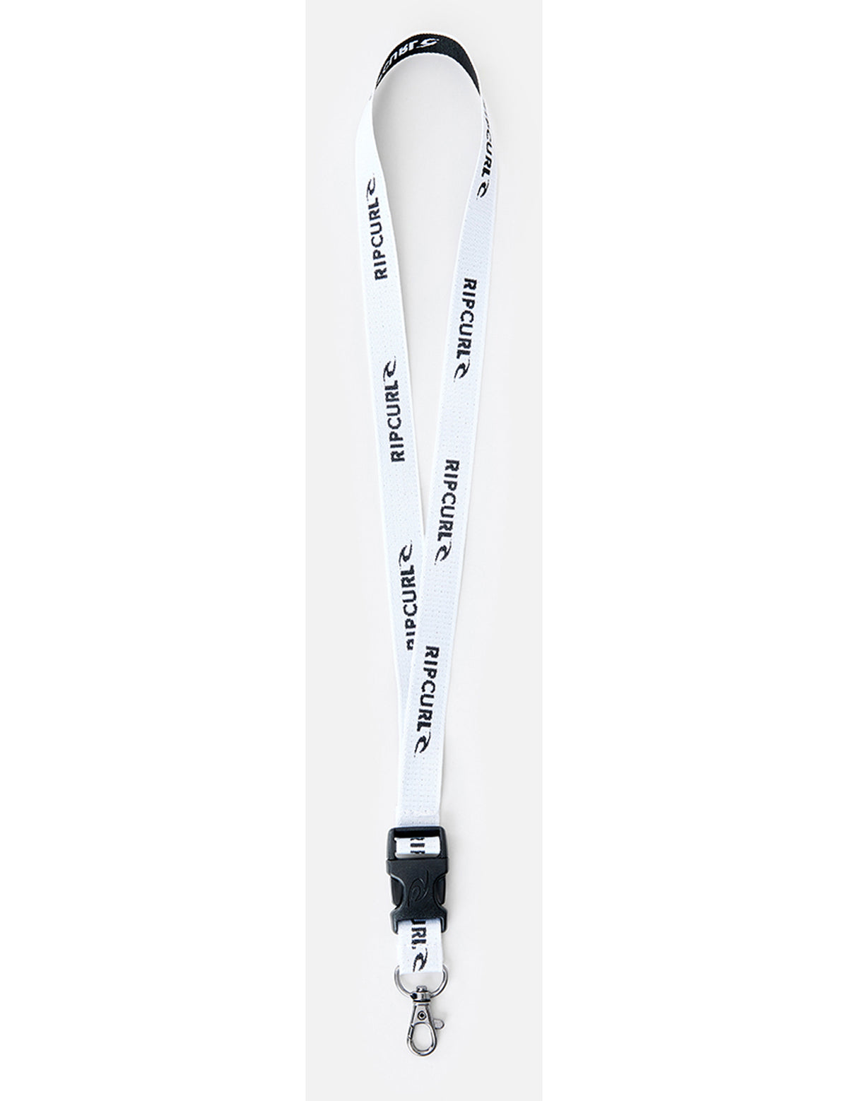 Rip Curl Brand Logo Surf Lanyard in White