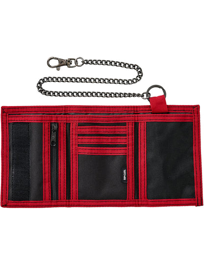 Rip Curl Chain Surf Polyester Wallet in Black/Red