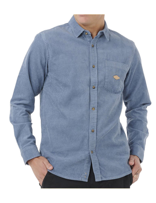 Rip Curl Classic Surf Cord Long Sleeve Shirt in Bluefin