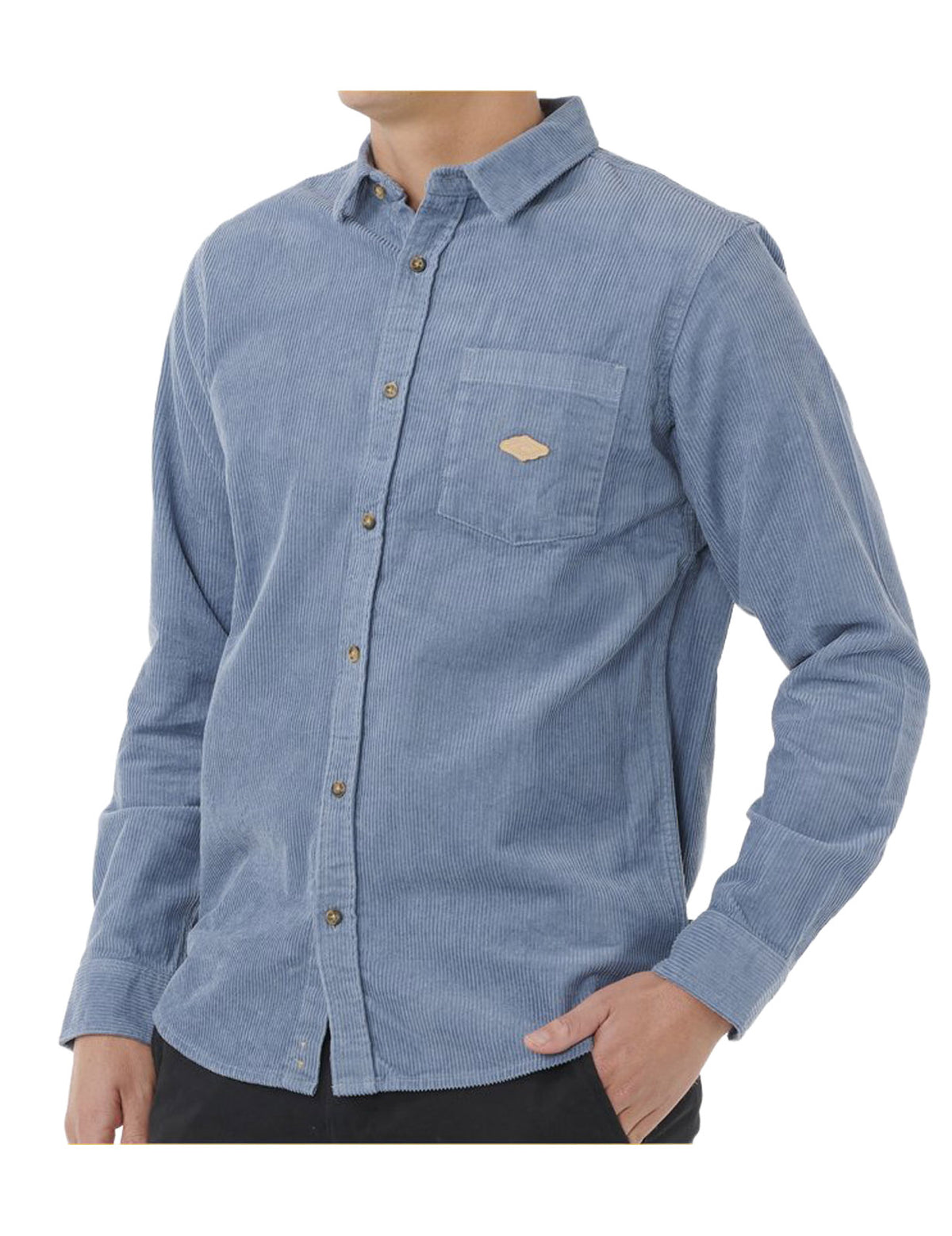Rip Curl Classic Surf Cord Long Sleeve Shirt in Bluefin
