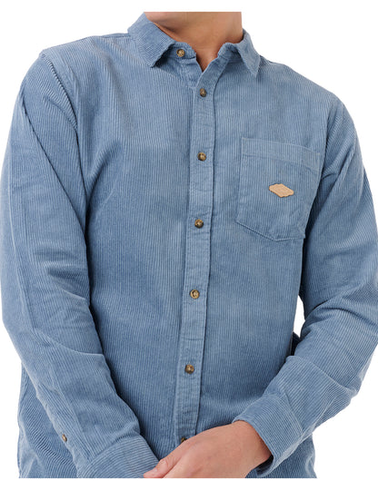 Rip Curl Classic Surf Cord Long Sleeve Shirt in Bluefin