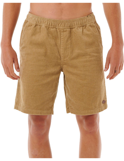 Rip Curl Classic Surf Cord Volley Shorts in Dark Khaki