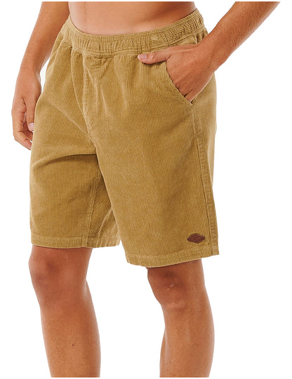 Rip Curl Classic Surf Cord Volley Shorts in Dark Khaki