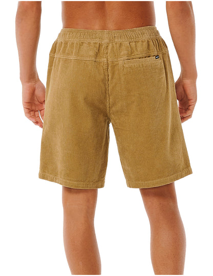 Rip Curl Classic Surf Cord Volley Shorts in Dark Khaki