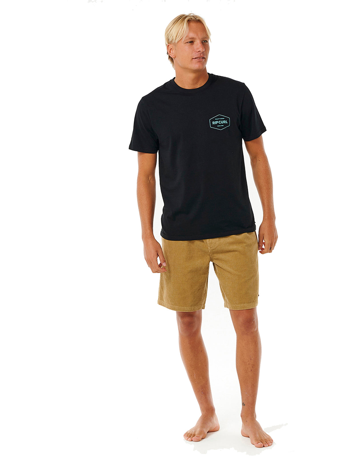 Rip Curl Classic Surf Cord Volley Shorts in Dark Khaki
