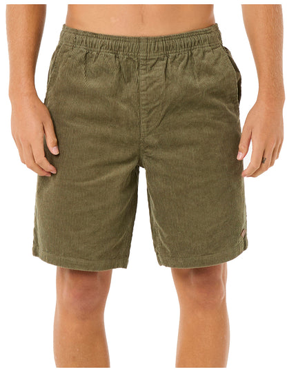 Rip Curl Classic Surf Cord Volley Shorts in Dusty Olive