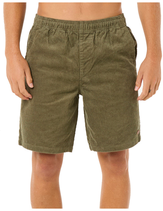 Rip Curl Classic Surf Cord Volley Shorts in Dusty Olive