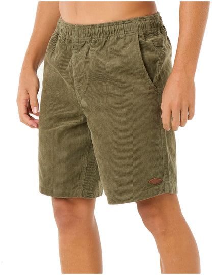Rip Curl Classic Surf Cord Volley Shorts in Dusty Olive