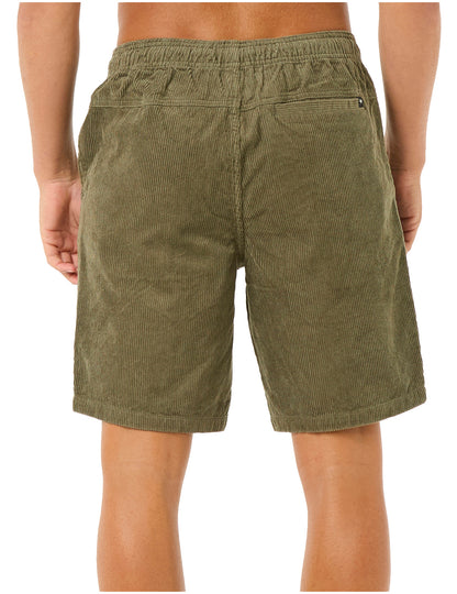 Rip Curl Classic Surf Cord Volley Shorts in Dusty Olive