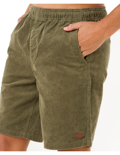 Rip Curl Classic Surf Cord Volley Shorts in Dusty Olive