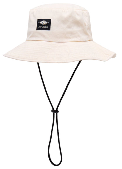Rip Curl Classic Surf Mid Brim Bucket Hat in Vintage White