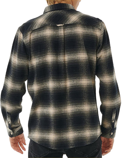 Rip Curl Count Flannel Long Sleeve Shirt in Taupe