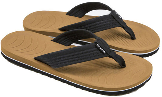 Rip Curl DBAH Flip Flops in Black/Tan