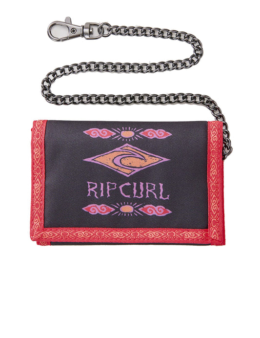 Rip Curl Diamond Chain Polyester Wallet in Red/Black