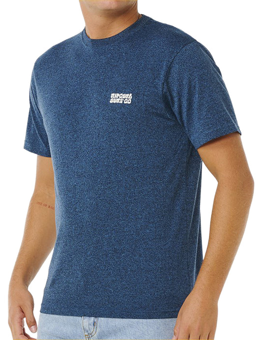 Rip Curl Easy Embroidered Short Sleeve T-Shirt in Navy Marle