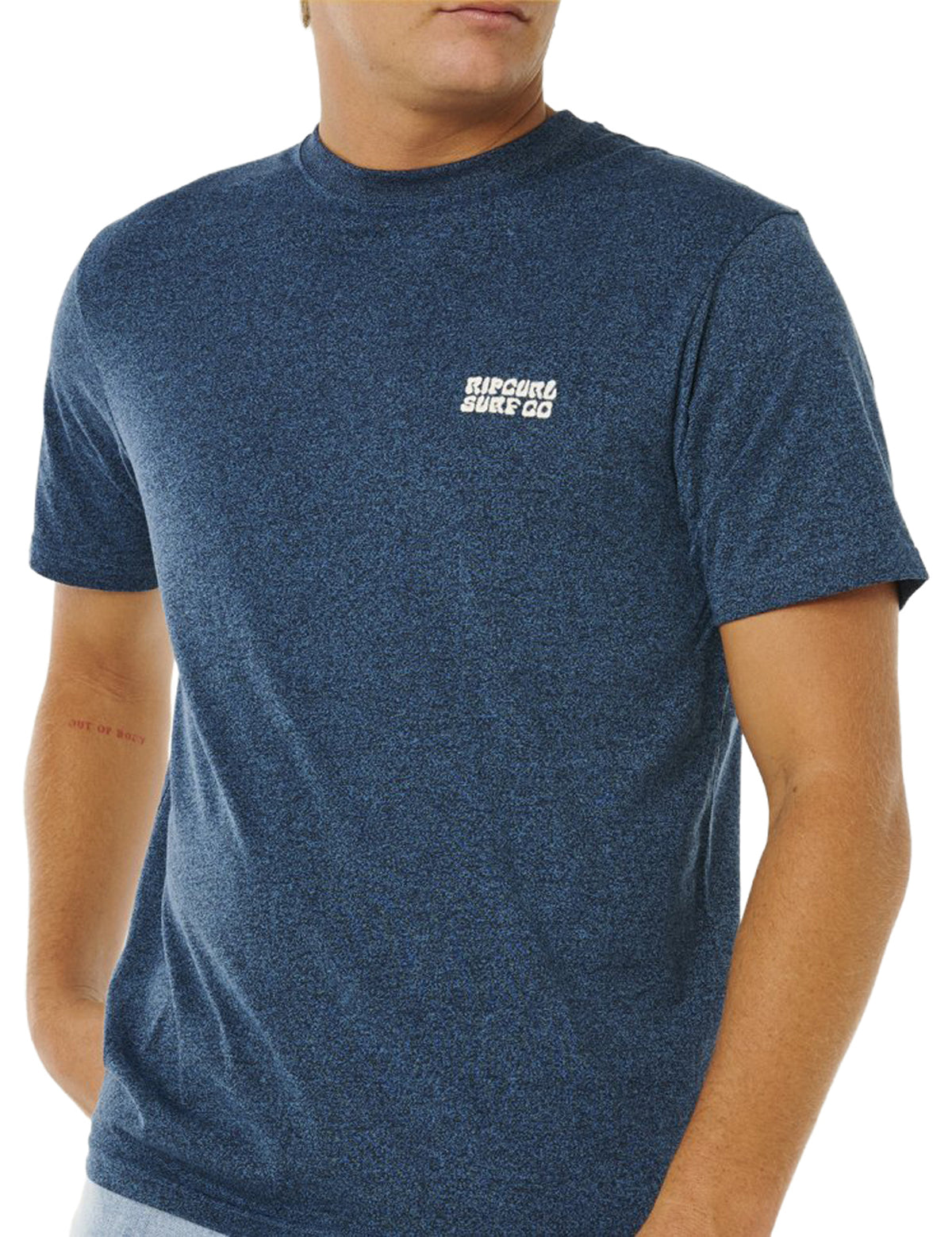 Rip Curl Easy Embroidered Short Sleeve T-Shirt in Navy Marle