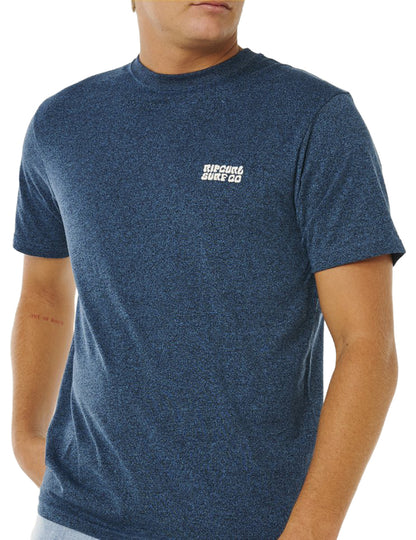 Rip Curl Easy Embroidered Short Sleeve T-Shirt in Navy Marle