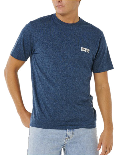 Rip Curl Easy Embroidered Short Sleeve T-Shirt in Navy Marle
