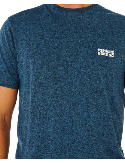 Rip Curl Easy Embroidered Short Sleeve T-Shirt in Navy Marle