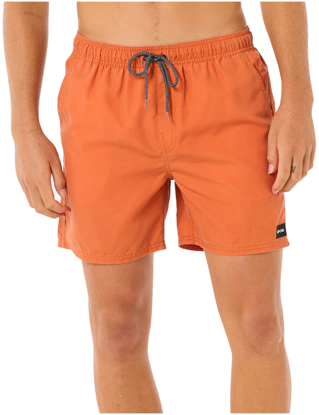 Rip Curl Easy Living Volley Elasticated Boardshorts in Burnt Orange