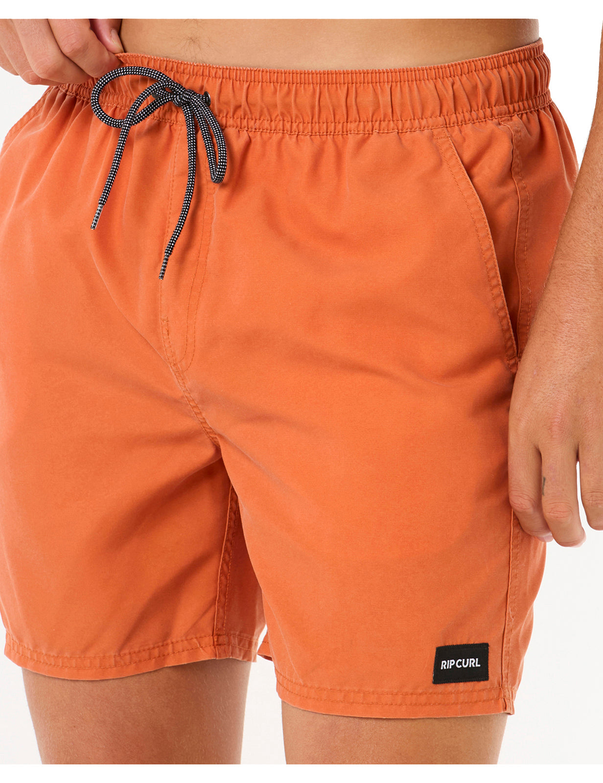 Rip Curl Easy Living Volley Elasticated Boardshorts in Burnt Orange