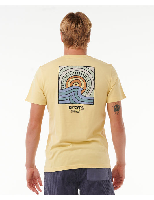 Rip Curl Hazey Short Sleeve T-Shirt in Straw