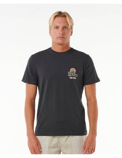 Rip Curl Hazey Short Sleeve T-Shirt in Washed Black