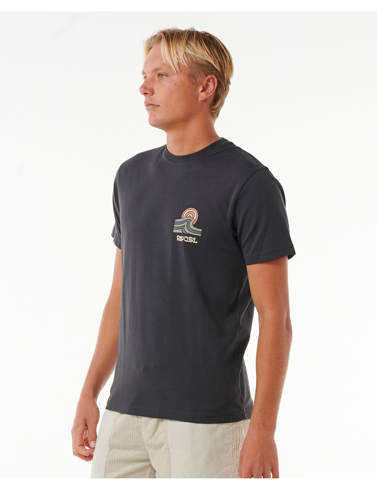 Rip Curl Hazey Short Sleeve T-Shirt in Washed Black