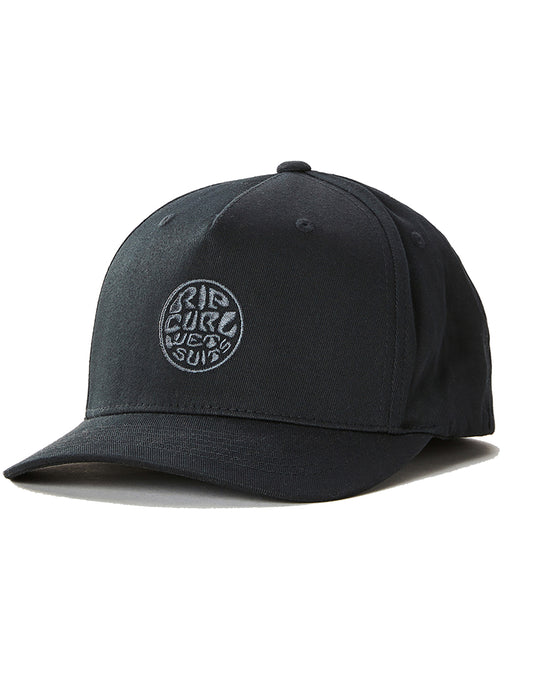 Rip Curl Icons Eco Flexfit Curved Peak Cap in Black/Grey