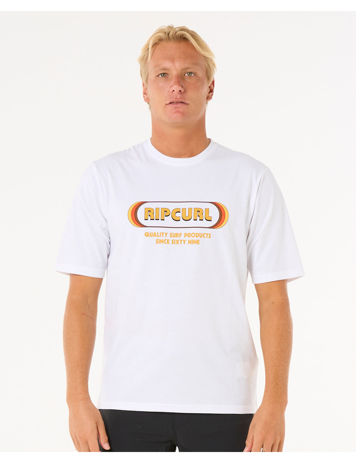 Rip Curl Icons Of Surf UPF Short Sleeve Surf Tee in White